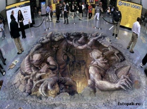 рисунки на асфальте 028