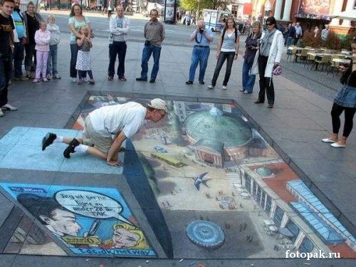 рисунки на асфальте 044