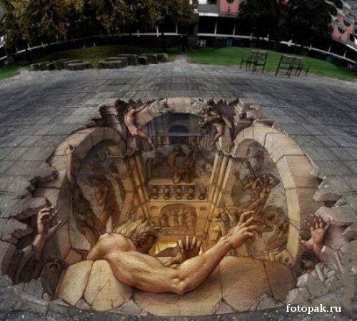 рисунки на асфальте 046